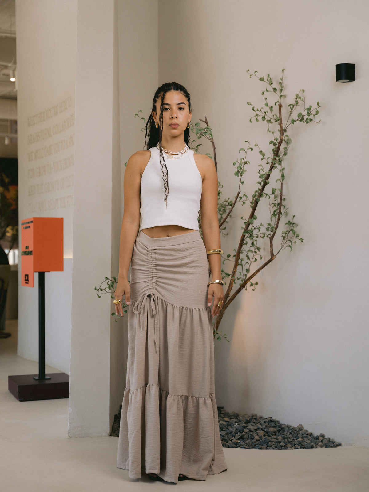 Beige Carnaby Skirt