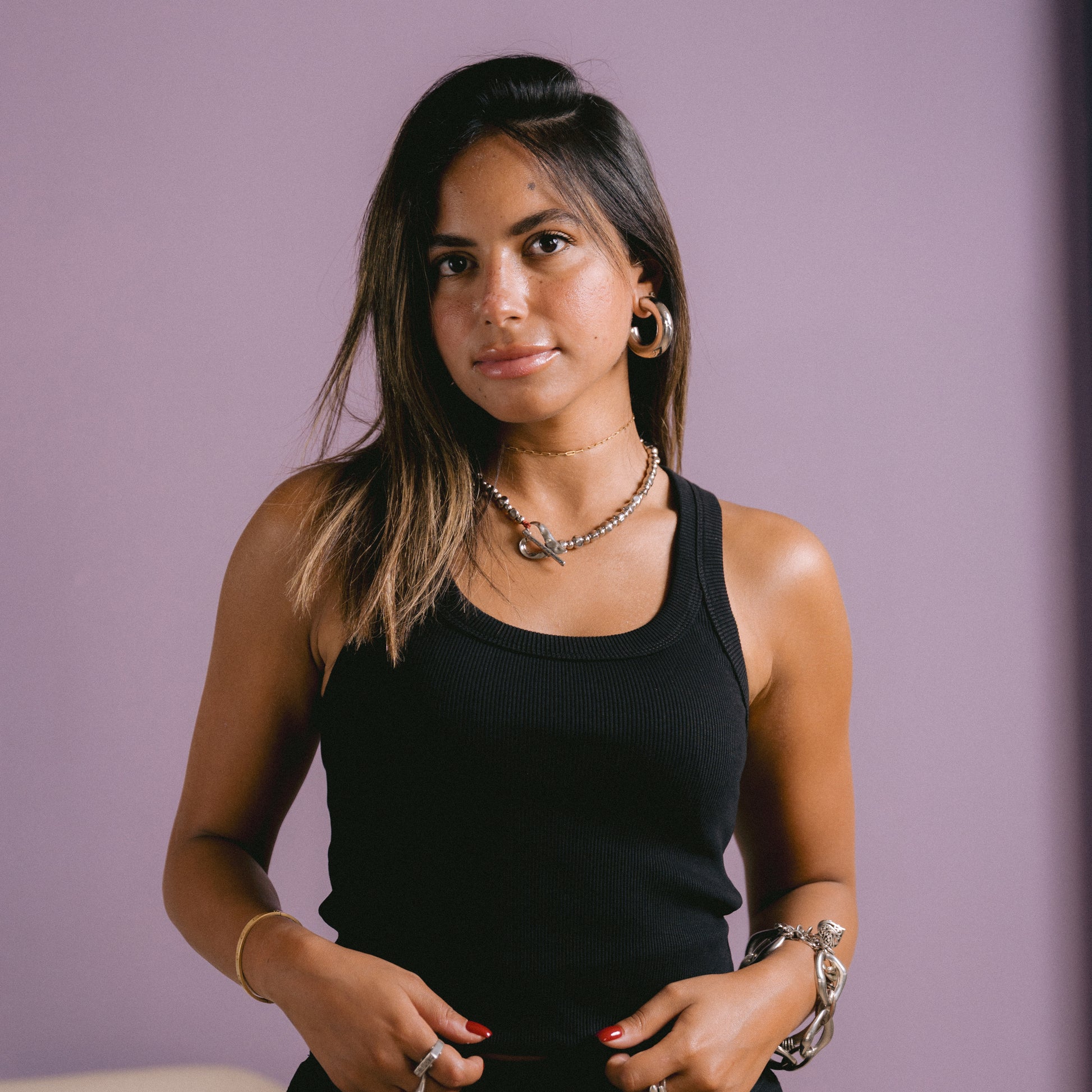 Black U Tank Top