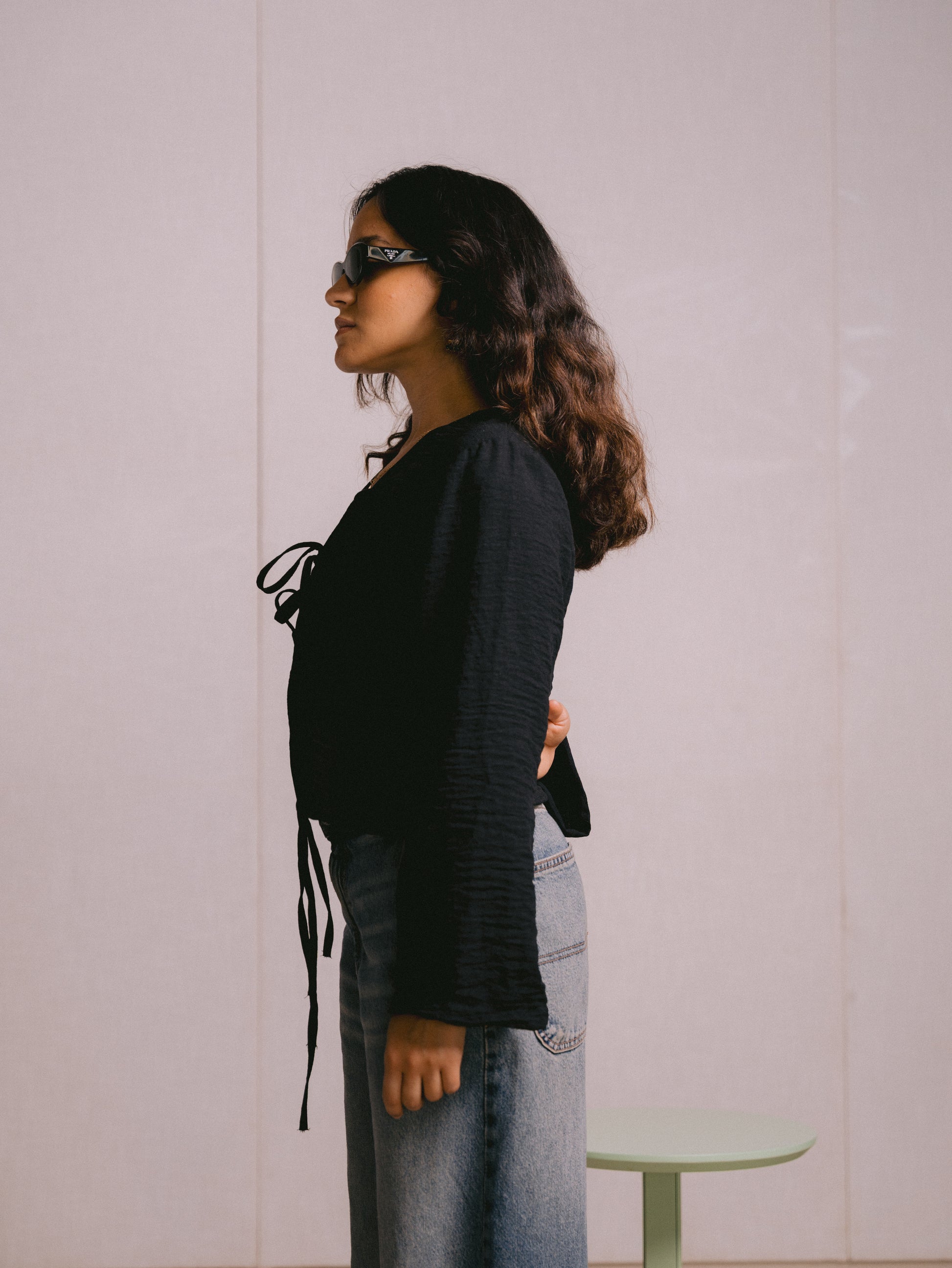 Black Breeze Tie Top