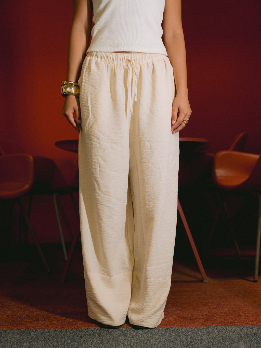 Cream Riviera Pants
