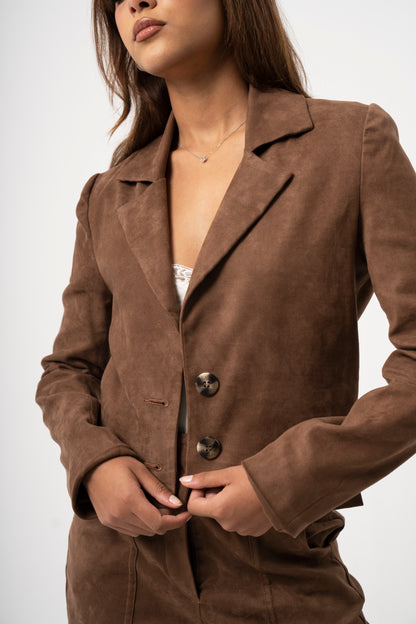 Brown Suede Blazer