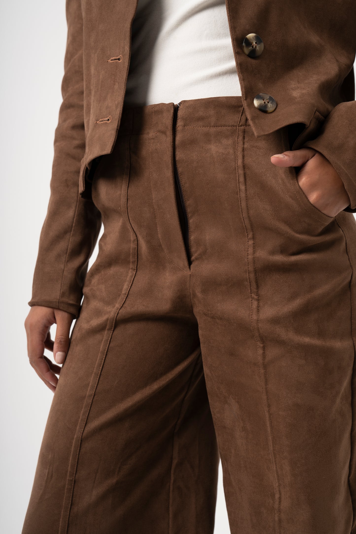 Brown Suede Pants