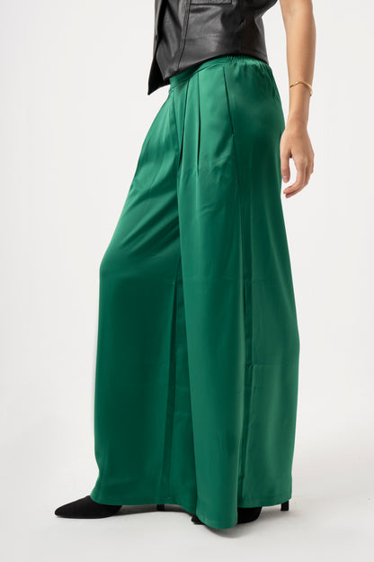 Green Satin Pants