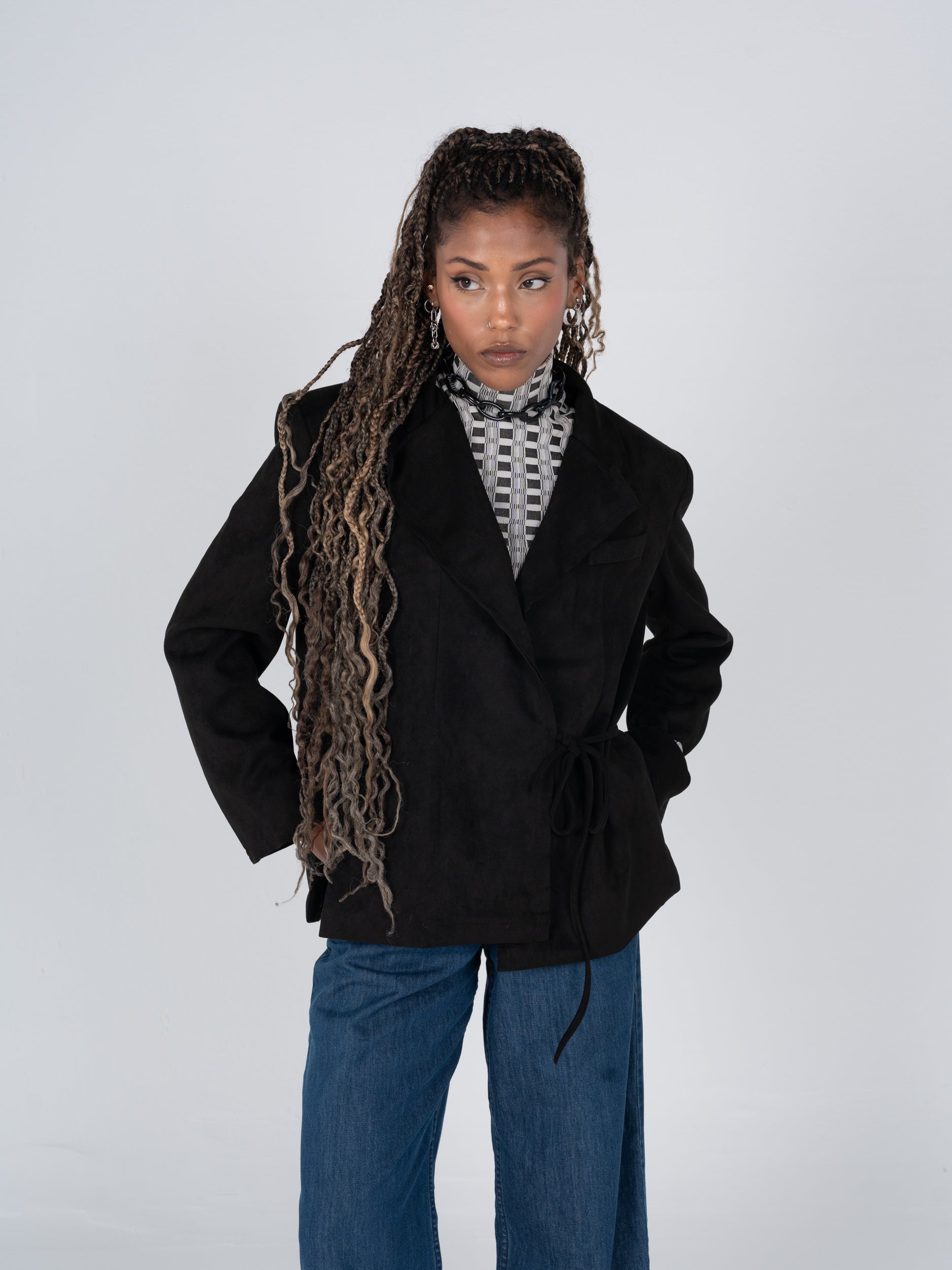 The Knot Black Blazer