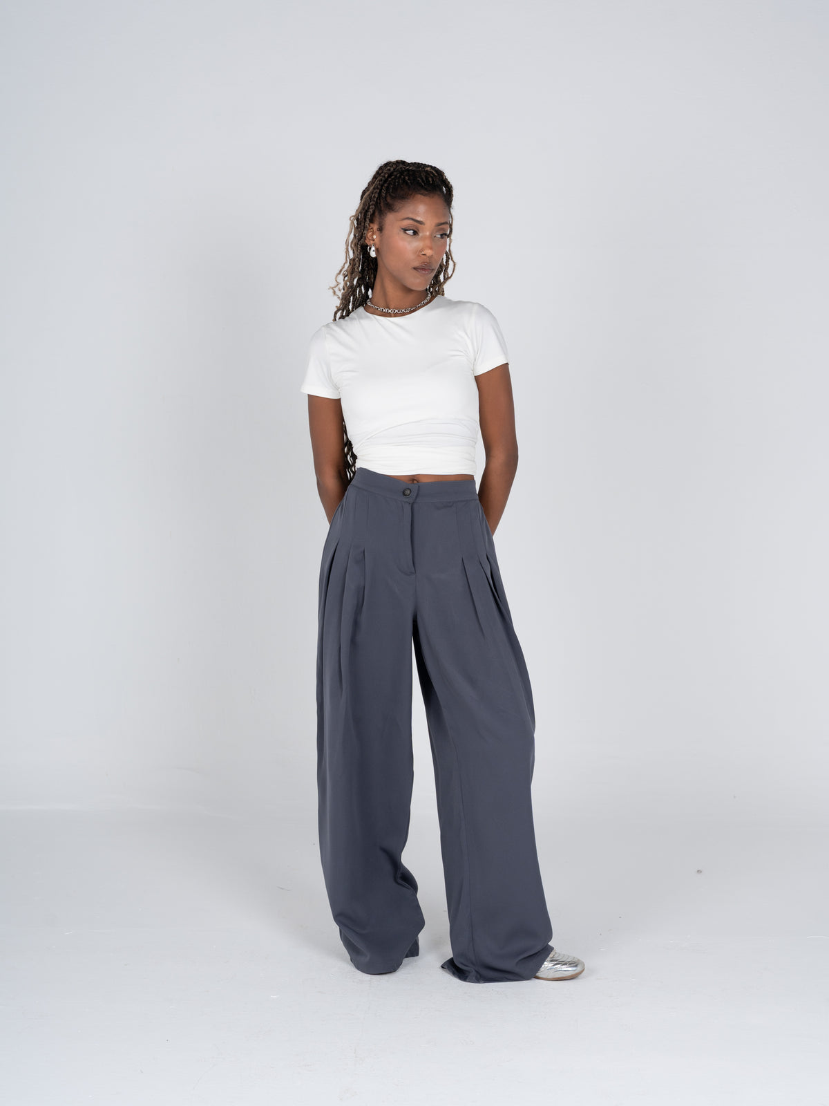 Grey Flowline Pants