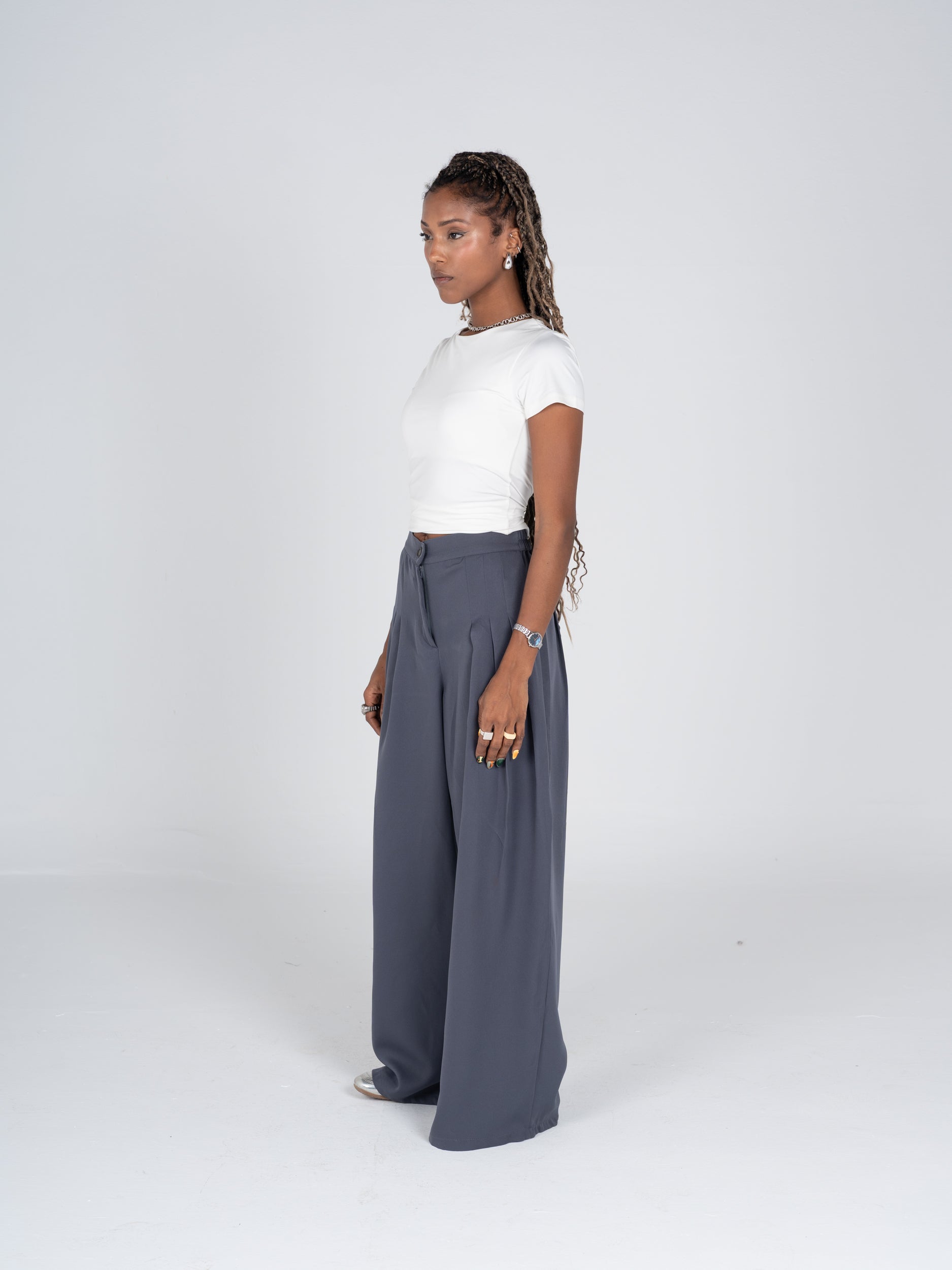Grey Flowline Pants