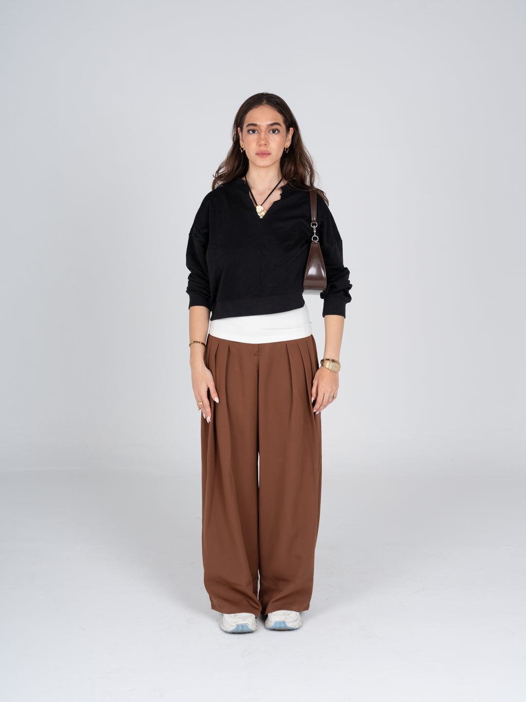 Brown Flowline Pants