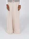 Beige Satin Pants