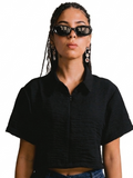 Black Capri Blend Crop