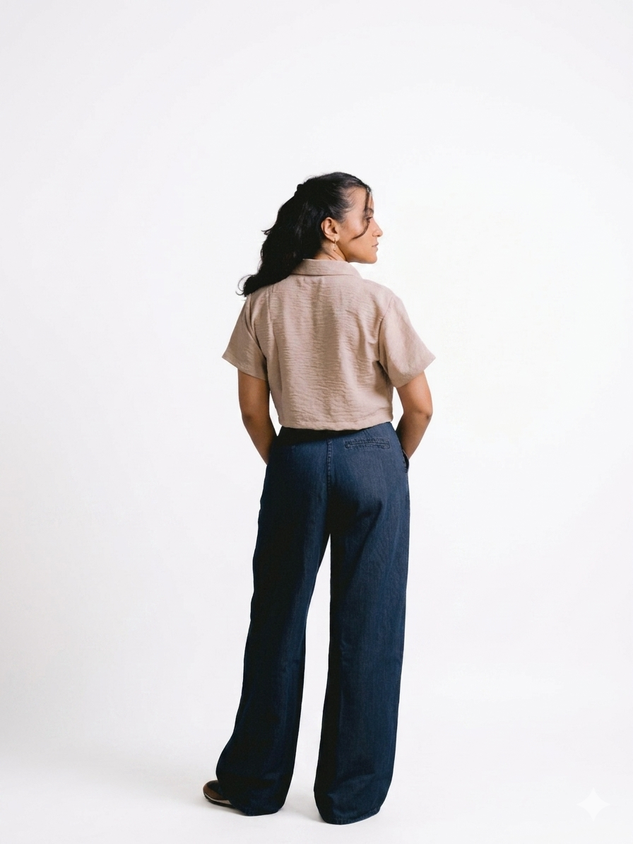 Beige Capri Blend Crop