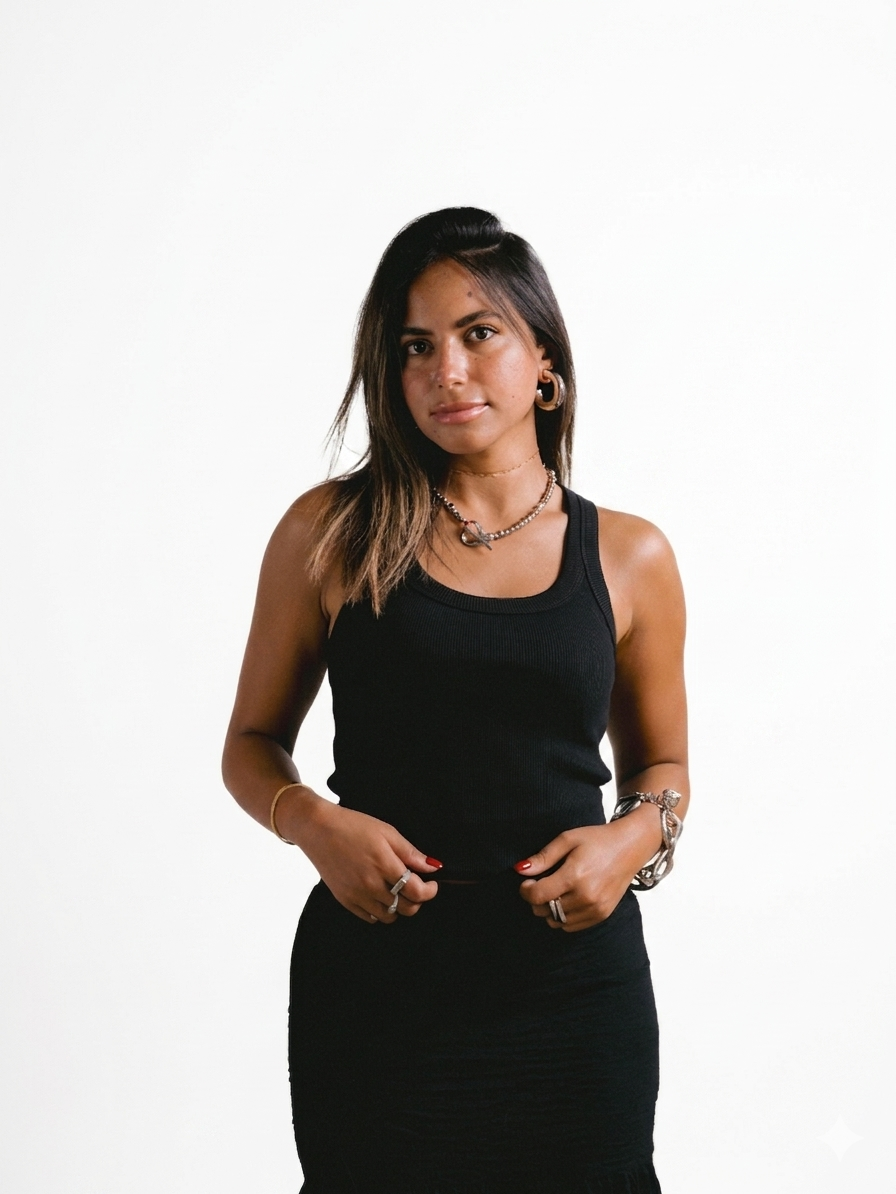 Black U Tank Top