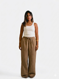 Beige U Shape Tank Top